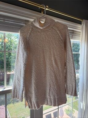 Month sweater by Anthropology. Cozy Cream Bouclé Turtleneck Sweater for Women